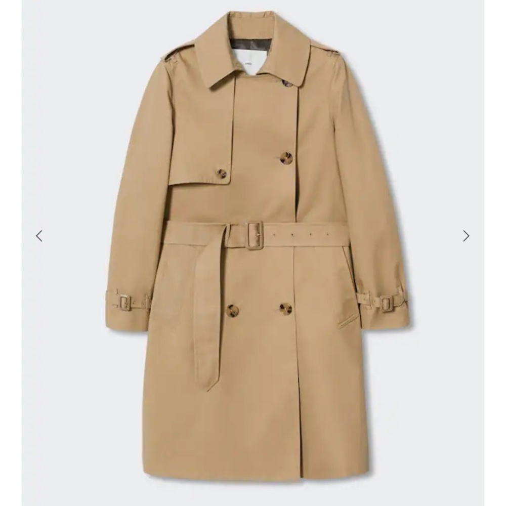 NWT MANGO COTTON CLASSIC TRENCH COAT